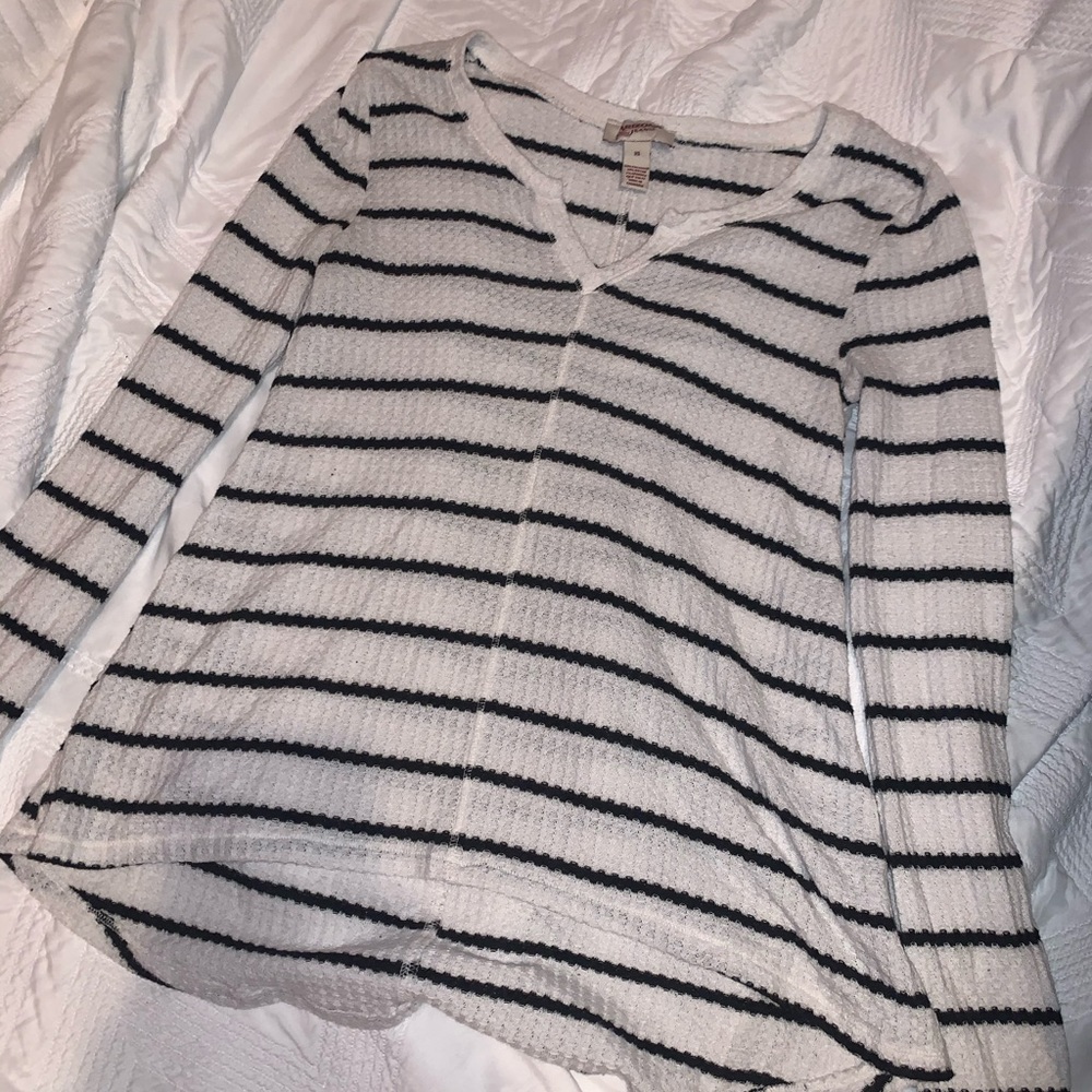 Striped thermal sweater